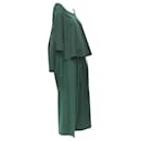 Rochas cotton blend back vest wide leg pants