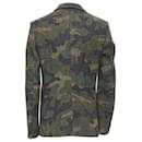 Valentino Camouflage Print Herringbone Wool Blazer Jacket - Valentino Garavani