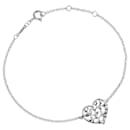 Pulseira de coração de folha de oliveira em prata 925 Tiffany & Co