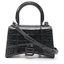 Balenciaga Hourglass XS Leather Handbag Black