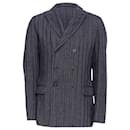 Jil Sander Cotton Striped Double Breasted Blazer