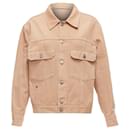 Christian Dior Peach Denim CD Bee Logo Boxy Trucker Jacket