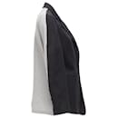 MM6 Virgin Wool Blend Contrast Back Fray Edge Boxy Blazer - Maison Martin Margiela