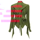 Garteh Pugh shoulder padded draped hem belted jacket - Autre Marque