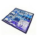 Hermes Silk Scarf Carre 45 Blue - Hermès