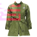 Gucci cotton elasticised waist belted anorak parka jacket