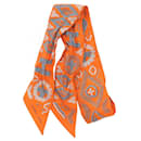 Hermes Silk Twilly Scarf Orange Multicolor - Hermès