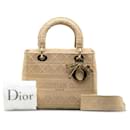 Dior Lady D-Lite Canvas Handbag 2WAY Beige - Christian Dior