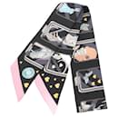 Hermes Silk Twilly Scarf Black Multi - Hermès