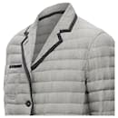 Thom E houndstooth ribbon trim stripe lined padded blazer - Thom Browne