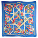 Hermes Silk Scarf Blue - Hermès