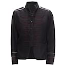 Valentino Garavani silk blend epaulets cuff panelled military jacket