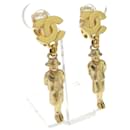 Chanel Gold Mademoiselle Doll Motif Earrings