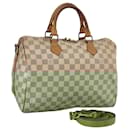 LOUIS VUITTON Damier Azur Speedy Bandouliere 30 Hand Bag 2way N41052 Auth 104003 - Louis Vuitton