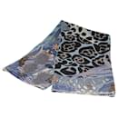Foulard HERMES Carré 140 ""Jaguar Quetzal"" Cachemire Bleu Auth yk16137 - Hermès