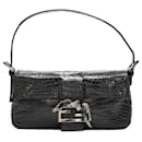 Fendi Fibbia a Doppia F Crocodile Leather Baguette