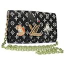 LOUIS VUITTON Monogram Catgram Portefeuille Chain Wallet Black M63888 101778S - Louis Vuitton