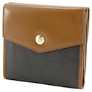 Celine Leather Bifold Wallet Snap Button - Céline