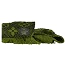 Louis Vuitton Monogram Logomania Scarf in Red Wool