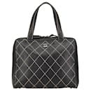 Chanel Wild Stitch Coco Mark Handbag Black