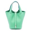Hermes Picotin Lock Eclat PM Handbag Green/Blue - Hermès
