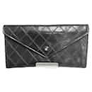 Chanel Bicolor Leather Long Wallet