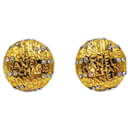 Chanel Vintage Crystals Button Earrings