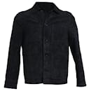 MR P.  Chore Jacket in Navy Blue Suede - Autre Marque