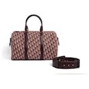Christian Dior 2023 Bowling Sac Groove 40 Jacquard Oblique Burgundy Pristine
