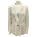 Lafayette 148 New York Silver One-Button Goat Suede Jacket - Autre Marque