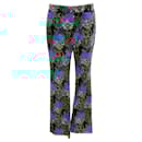 La DoubleJ Blue Multi Floral Print Edition 30 Cotton Velvet 24/7 Pants - Autre Marque