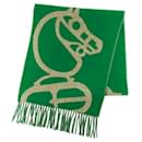 Étole en cachemire vert Hermes - Hermès
