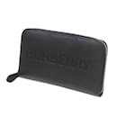 Burberry Black Leather Long Wallet