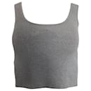 Christopher Esber Back Cutout Sleeveless Crop Top in Grey Rayon - Autre Marque