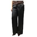 Black satin wide-leg trousers - size S - Autre Marque
