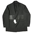 Oversized Leather Corseted Jacket S Dark Charcoal - Autre Marque