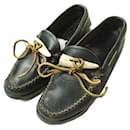 YUKETEN Antler Moccasin Black Leather Shoes - Autre Marque