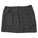 BARNYARDSTORM Wool Check Mini Skirt Gray - Autre Marque