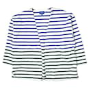 BEAMS Cut-Off Cardigan S White/Blue - Autre Marque
