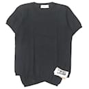 Maison Flaneur ASYMMETRY SHORT SLEEVE SWEATER Cotton Linen Sweater - Autre Marque