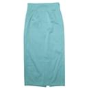 H BEAUTY&YOUTH Satin Pencil Tight Skirt Green - Autre Marque