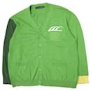 anThem Cotton Knit Cardigan XL Green V-Neck - Autre Marque