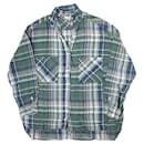 Three Dots Linen Plaid L/S Over Shirt - Autre Marque