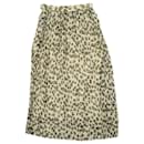 SACRA Leopard Pleated Long Skirt Beige - Autre Marque
