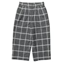 Demi-Luxe BEAMS Windowpane Wide Cropped Pants - Autre Marque