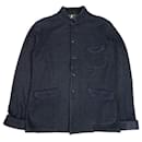 m's braque Stand Collar China Shirt Jacket Navy - Autre Marque