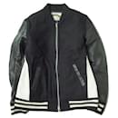 METAPHORE Leather Stadium Jacket Black - Autre Marque