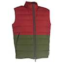 Ermenegildo Zegna Zipped Down Vest in Red Polyester