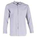  Ermenegildo Zegna Buttoned Long Sleeve Shirt in Blue Cotton