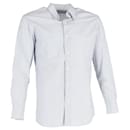  Ermenegildo Zegna Printed Buttoned Long Sleeve Shirt in Blue Cotton
